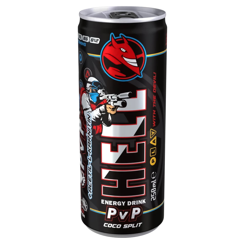 Енергетичний б/а напій Hell Gamer PVP Coco Split 0.25 л з/б